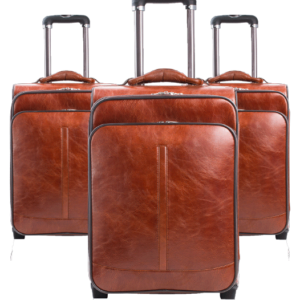 Contrast Leather Travel Bag